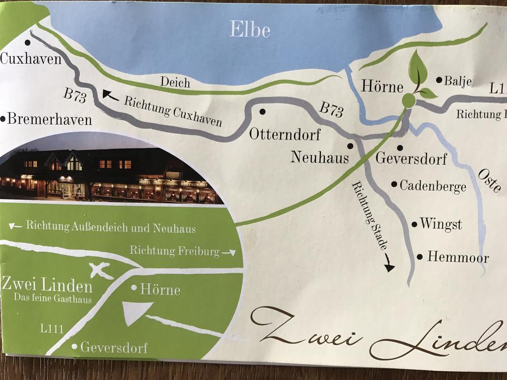 Hotel Zwei Linden - Links Der Elbe - Niedersachsen Balje Bagian luar foto